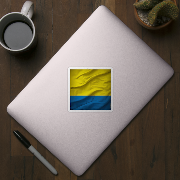 Ukraine Flag, close up by Maverick Media